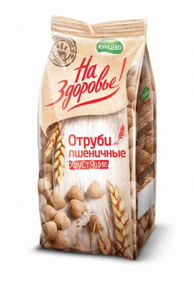 НА ЗДОРОВЬЕ Отруби пшеничные хрустящие 175г — 65fit