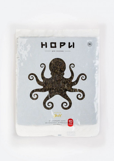 GOLD Настоящие нори из красных водорослей порфира 125г 50 листов — 65fit