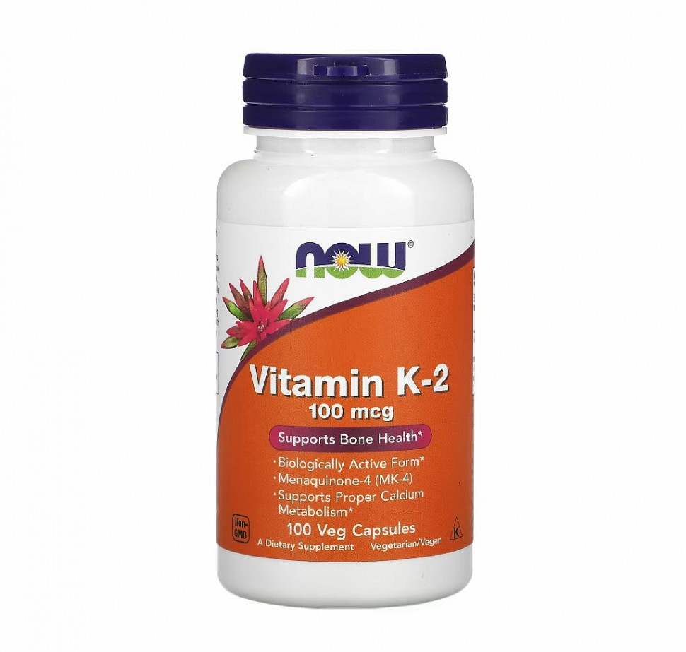 #NOW Vitamin K-2 100mcg 100cap фото 1 — 65fit
