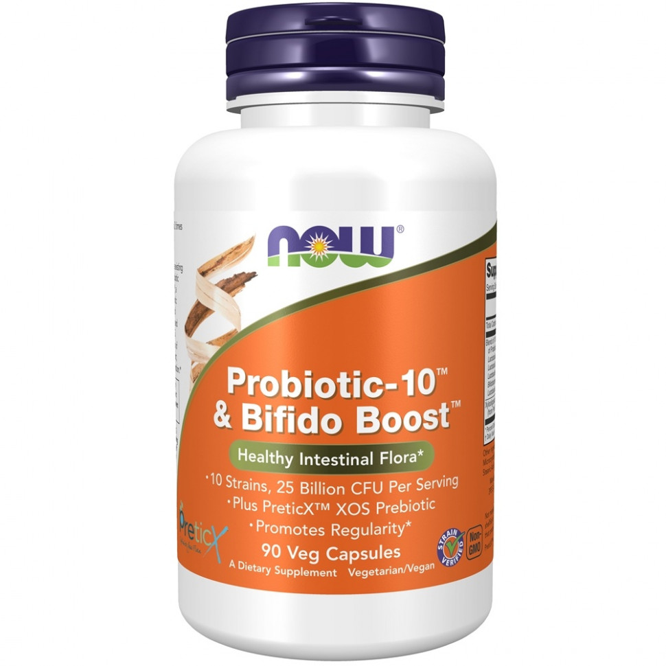 #NOW Probiotic-10 bifido boots 90caps фото 1 — 65fit