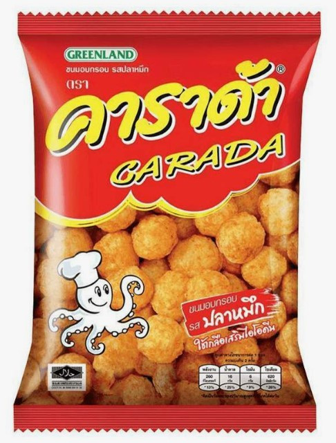 Carada rice ball squid flavoured 62g. Рисовые шарики  с кальмаром фото 1 — 65fit