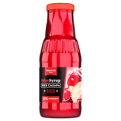 Низкокалорийный густой сироп со вкусом вишни 310гр, Slim Syrup фото 1 — 65fit