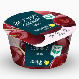 Эко Крым, Детка! Йогурт соевый "Вишня" 200г стакан фото 1 — 65fit