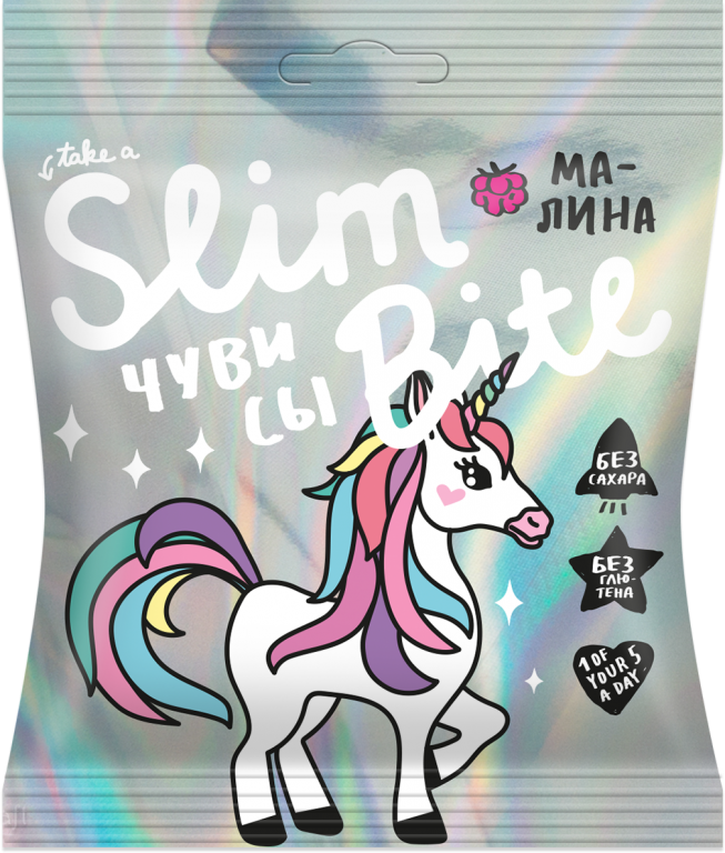 SLIM BITE ЧУВИСЫ Мармелад Малина 20г фото 1 — 65fit
