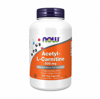 #NOW Acetyl L-Carnitine 500 mg 50 Capsules — 65fit