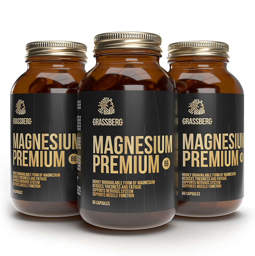 #GRASSBERG  Magnesium B6 60tab фото 1 — 65fit