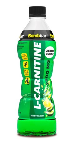 BOMBBAR Напиток б/а слабогазированный L-CARNITINE Мохито, лимон пэт 0,5л/12 фото 1 — 65fit