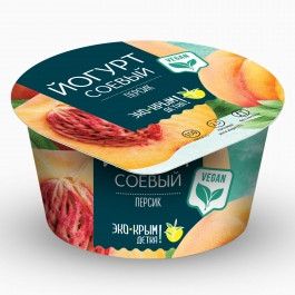 Эко Крым, Детка! Йогурт соевый "Персик" 200г стакан фото 1 — 65fit