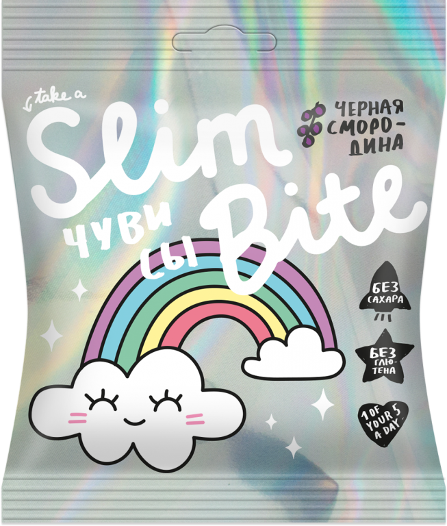 SLIM BITE ЧУВИСЫ Мармелад Черная смородина 20г фото 1 — 65fit