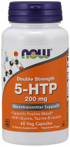NOW Аминокислота 5-HTP, Double Strength 200 mg 60 Veg Capsules фото 1 — 65fit