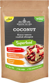ПРОДУКТЫ XXII ВЕКА Кокос чипсы слабой обжарки 50г фото 1 — 65fit