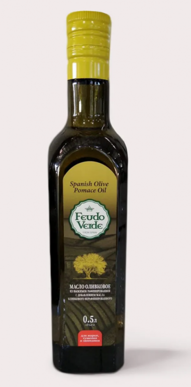Масло Оливковое раф. из выжим с доб. нераф. 500мл (Feudo verde Pomace) пэт — 65fit