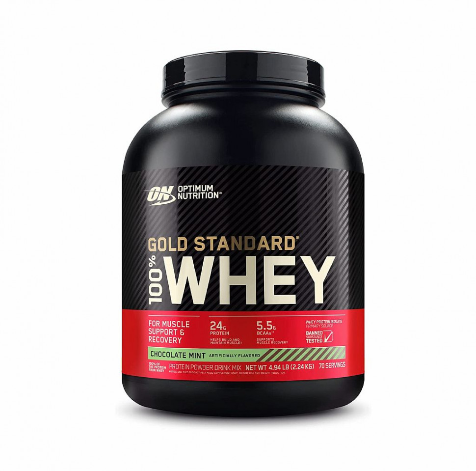 #ON-Gold Standard 100% Whey 5 lb Chocolate Mint фото 1 — 65fit