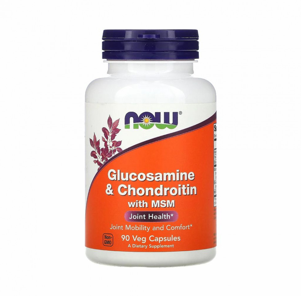 #NOW Glucos 500/Chond 400/MSM 90Veg Capsules фото 1 — 65fit