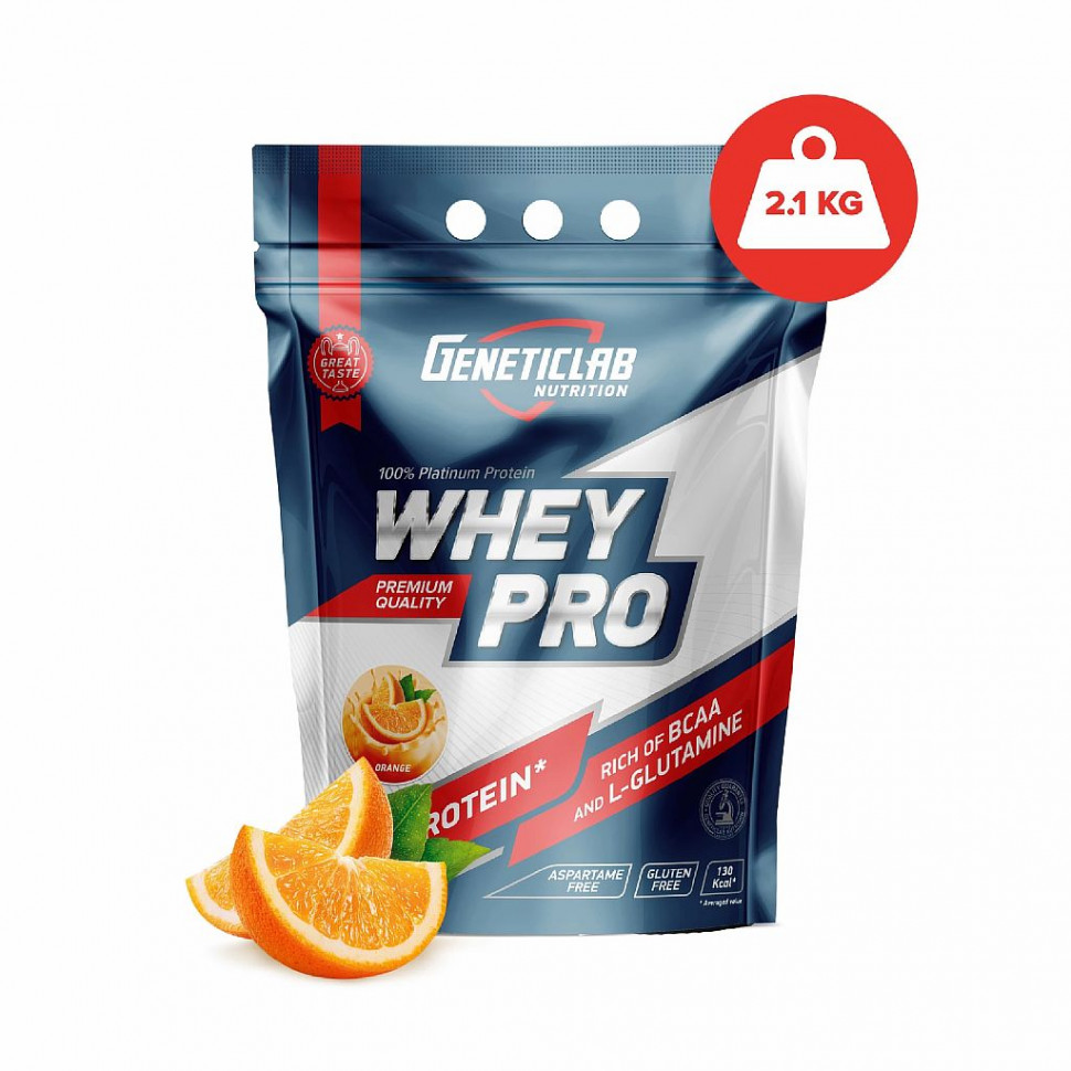 #GeneticLab WHEY PRO 2100g Апельсин фото 1 — 65fit