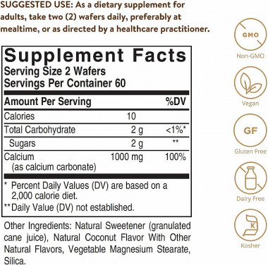 SOLGAR Chewable Calcium 500 mg 120 Wafers — 65fit