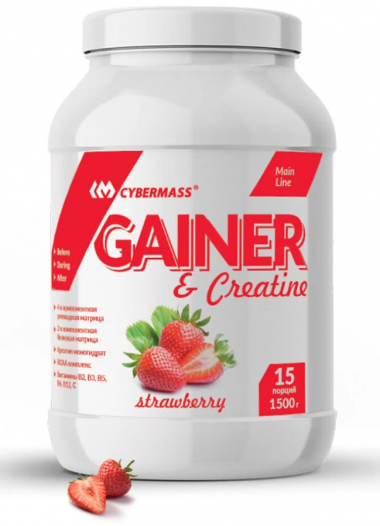 #Cybermass Gainer+Creatine Клубника 1500g — 65fit