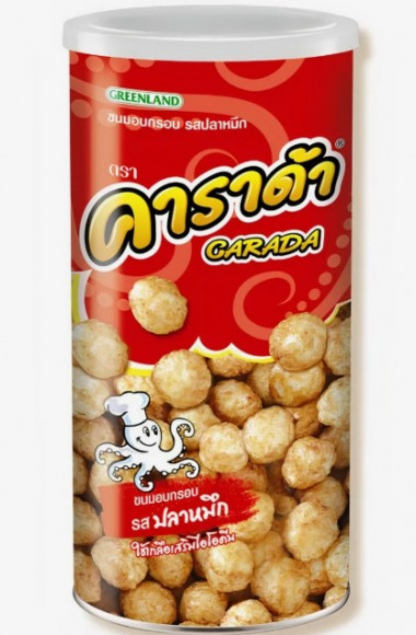 Carada rice ball squid flavoured 90g. Рисовые шарики со вкусом кальмара — 65fit