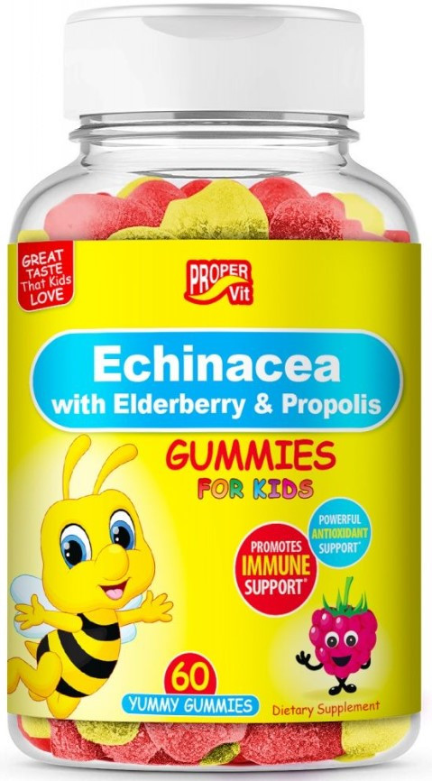 #PROPER VIT Echinacea  Elderberry+Propolis for Kids 60 Gummies фото 1 — 65fit