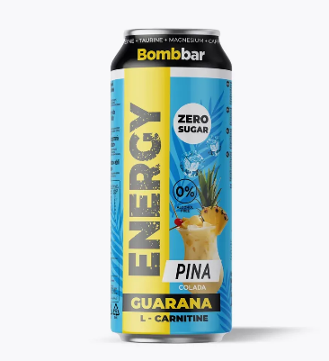 ТМ Bombbar Напиток б/а тонизирующий газированный  «L-Карнитин с гуараной» &quot;Пина Колада&quot; 450мл — 65fit