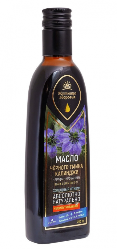 Масло из семян черного тмина (Калинджи) 250мл, Житница Здоровья — 65fit