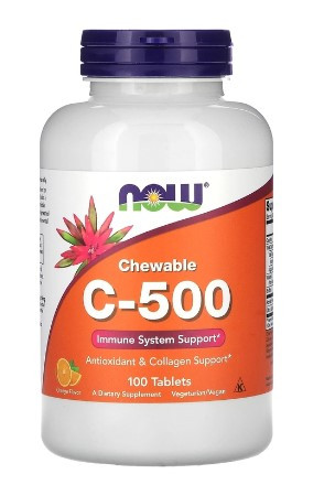 #NOW Vitamin C-500 chewable 100 tab фото 1 — 65fit