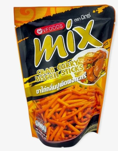 MIX Палочки хрустящие cо вкусом карри и краба 60г фото 1 — 65fit