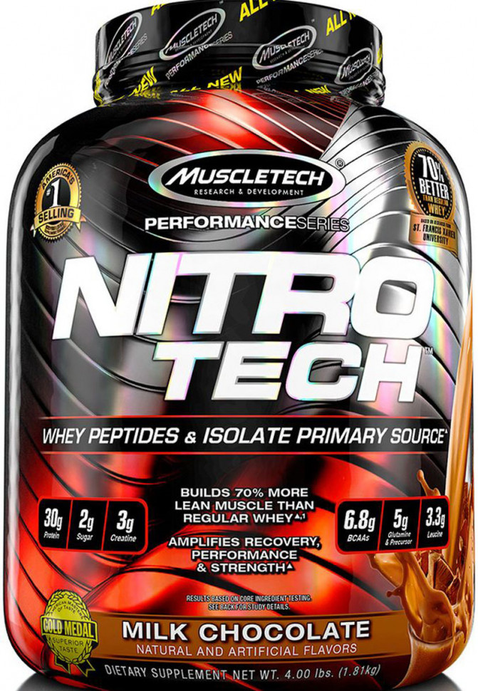 Nitro-Tech Performance Series шоколад 1800гр, MuscleTech фото 1 — 65fit