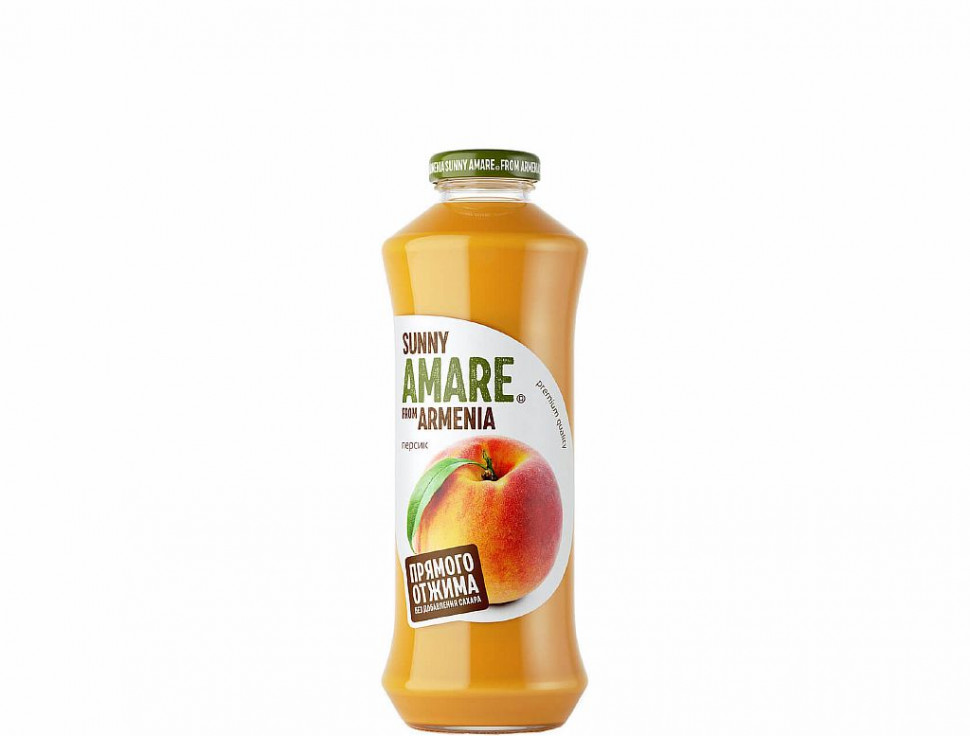 SUNNY AMARE Персиковый сок прямого отжима стекло 0,75л фото 1 — 65fit