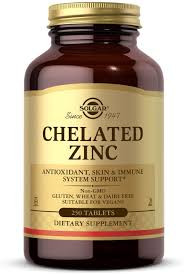 #SOLGAR Chelated Zinc 250tabs — 65fit