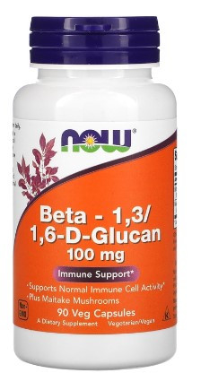 #NOW Beta Glucans Extra Strength 100 mg 90 Veg Capsules фото 1 — 65fit