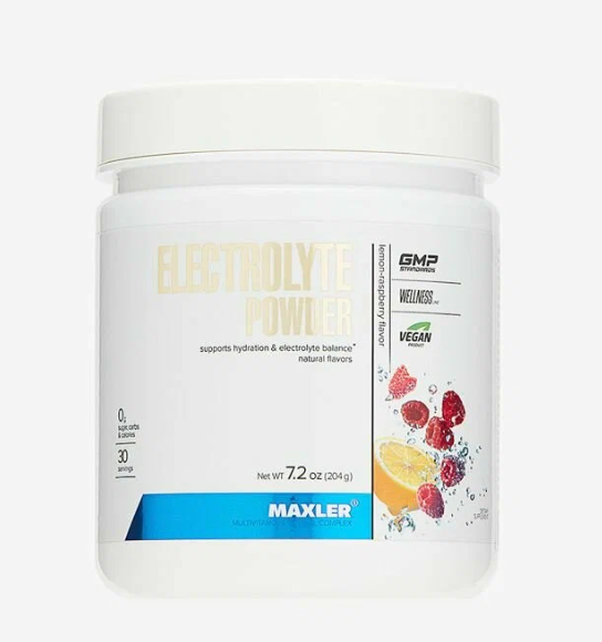 #MAXLER Electrolyte Powder 204g Lemon Raspberry фото 1 — 65fit