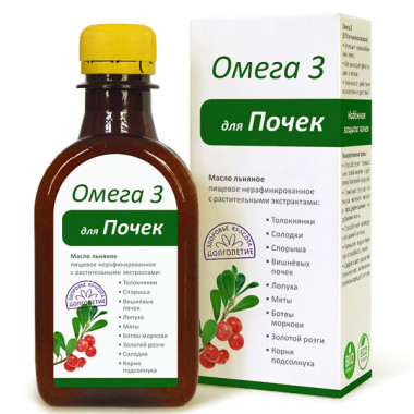 Масло льняное Для почек 200мл, Компас здоровья — 65fit