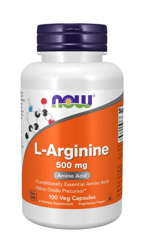 NOW L-Arginine 500 mg 100 Veg Capsules фото 1 — 65fit