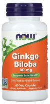 NOW Ginkgo Biloba 60 mg 120 Veg Capsules фото 4 — 65fit