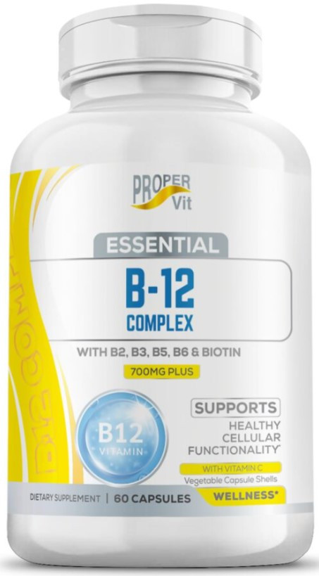#PROPER VIT  B-12 Complex & B2 B3 B5 B6 and Biotin 60caps фото 1 — 65fit