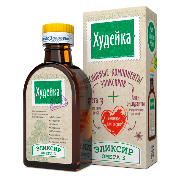 Масло льняное Худейка 200мл, Компас здоровья фото 1 — 65fit