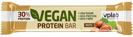 Vegan Protein Bar 60гр Ореховый VPLAB фото 1 — 65fit