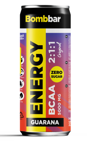 BOMBBAR Напиток б/а BCAA  Оригинальный ж/б 0,33л &mdash; 65fit