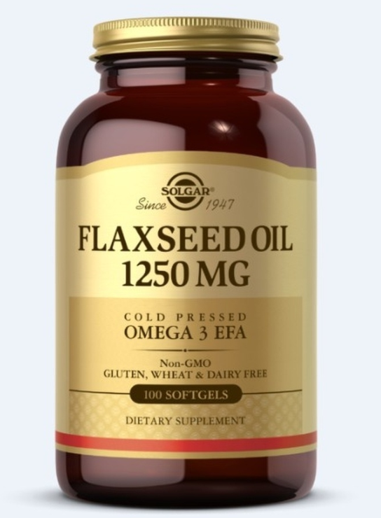 #SOLGAR Flaxseed Oil 1250 mg 100softgel фото 1 — 65fit