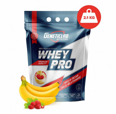 #GeneticLab WHEY PRO 2100g Банан-земляника — 65fit
