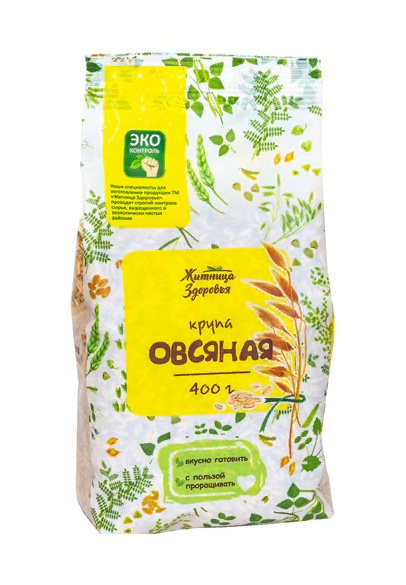 ЖИТНИЦА ЗДОРОВЬЯ Овсяная крупа 400г фото 1 — 65fit