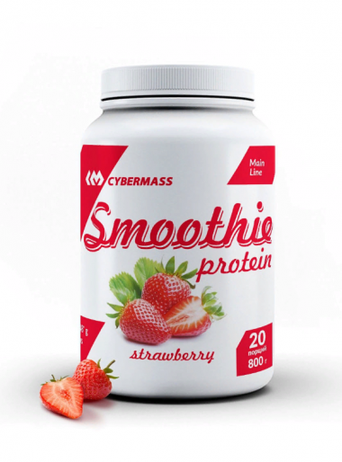 Protein Smoothie клубника 800g, Cybermass — 65fit