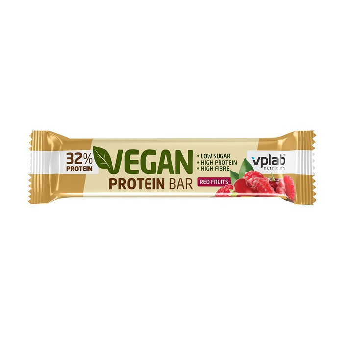 Vegan Protein Bar 60гр Красный фрукт VPLAB фото 1 — 65fit