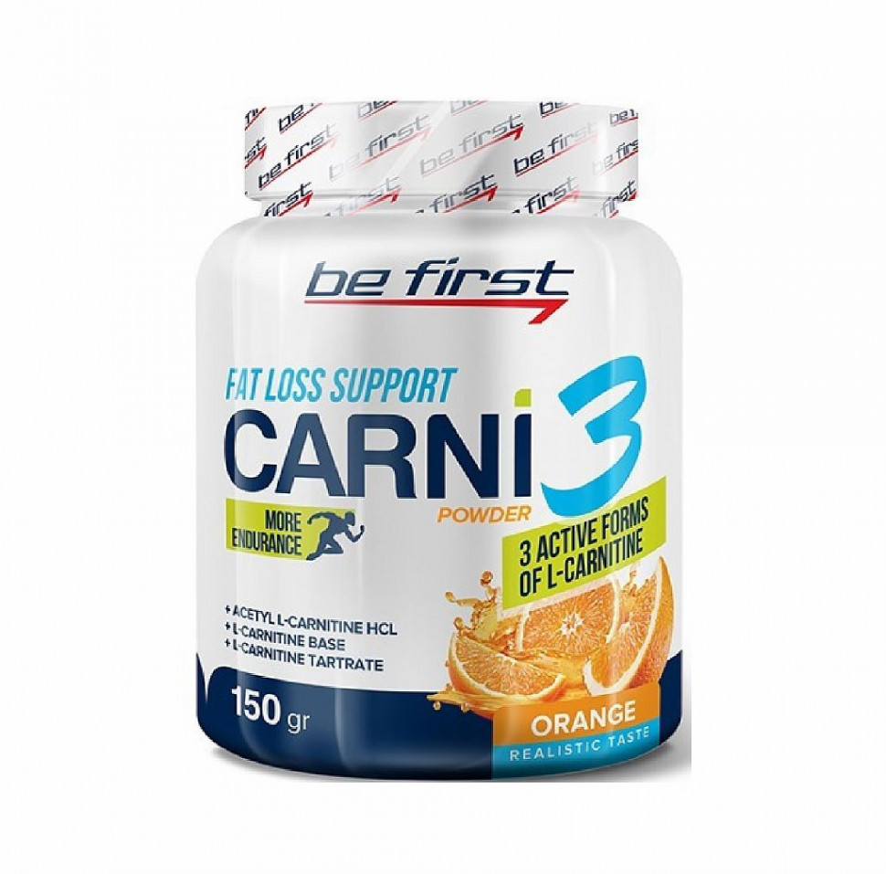 BE FIRST Карнитин Carni-3 Powder "Апельсин" 150г фото 1 — 65fit