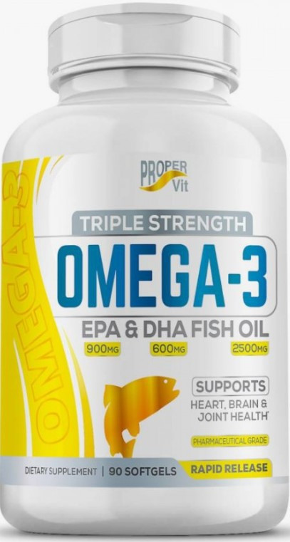 #PROPER VIT Wild Caught Omega3 Fish oil 1000mg  Lemon Flavor EPA180mg DHA 120mg 200 softgel фото 1 — 65fit
