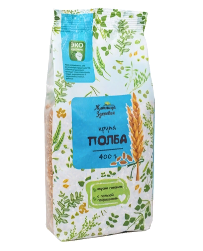 ЖИТНИЦА ЗДОРОВЬЯ Полба (крупа цельнозерновая) 400г фото 1 — 65fit
