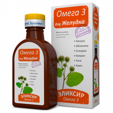 Масло льняное Для желудка 200мл, Компас здоровья — 65fit