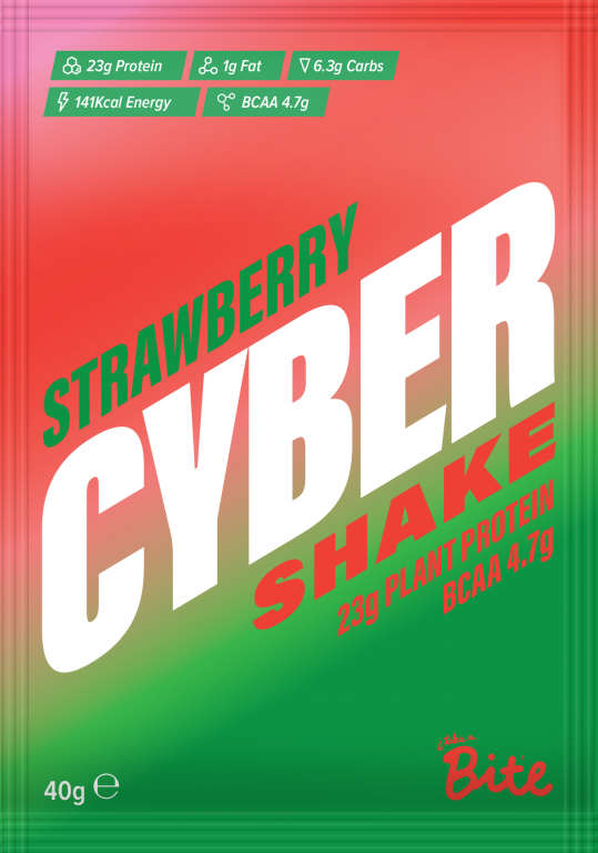 CYBER BITE Концентрат высокобелковый Шейк Клубника 40г фото 1 — 65fit