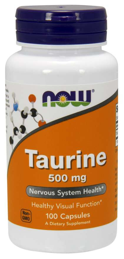 NOW Taurine 500 mg 100 Veg Capsules фото 1 — 65fit